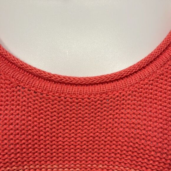 Natural Reflections Cotton Orange Toned Ombre‎ Long Sleeve  Sweater Size L - Picture 7 of 13